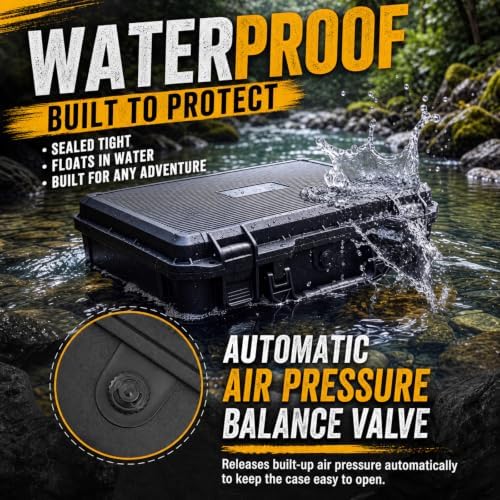 Relaxweex Waterproof Hard Case with Custom Foam, 16.54 x 14.17 x 6.06 Inch - Image 5