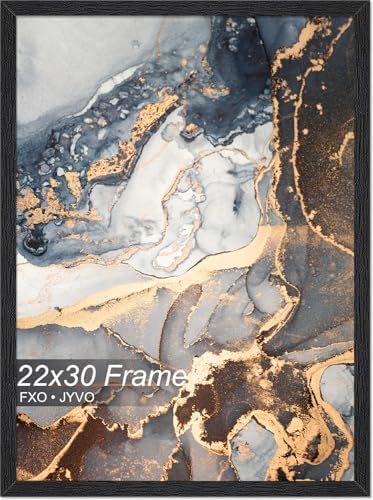 Fxojyvo 22x30 Picture Frame Black Engineered Wood Wall Hanging by Fxojyvo