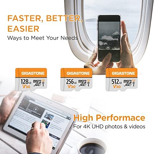 GIGASTONE 128GB Micro SD Card 2-Pack, A1 V30 4K Video Recording, Compatible with Security Camera, Dash cam, Drone, 95MB/s MicroSDXC Memory Card UHS-I Class 10, with 2 SD Adapter - Image 5