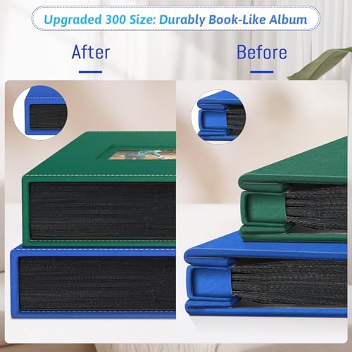 Popotop 4x6 Photo Album Holds 300 Pictures, Vegan Leather Hardcover - Image 6