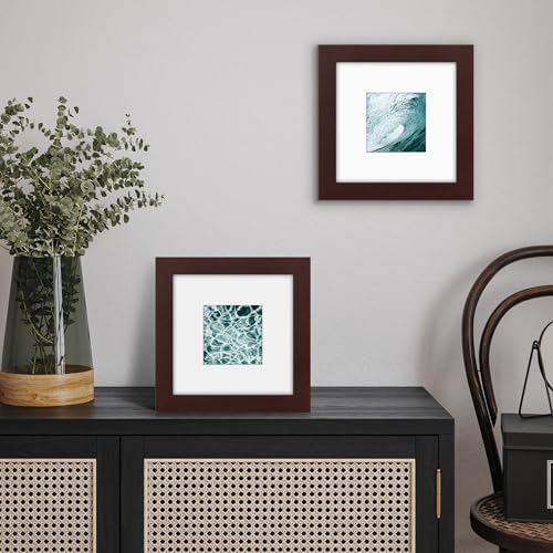 Americanflat 8x8 Picture Frame - Matted to 4x4 - Engineered Wood - Mahogany - Image 4