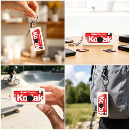 BOVKE Silicone Case for KODAK CHARMERA Keychain Digital Camera, Off White - Image 7