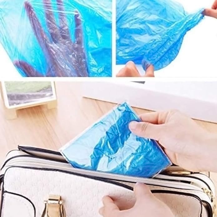 IwIeIaIrI Disposable Shoe Covers 60 Pack (30 Pairs) Blue Rain Shoes and Boots Cover Plastic Long Shoe Cover Clear Waterproof Anti-Slip Overshoe for Women Men Water Boots Cover Rainy Day Use Cover - Image 5