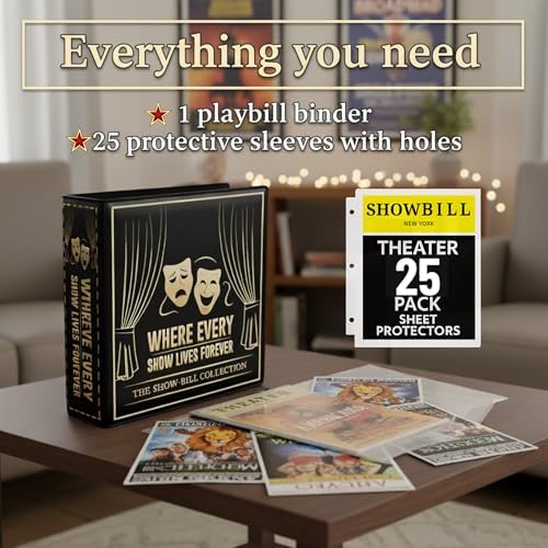 Broadway Playbill Binder with Sleeves, Showbill Organizer Gifts for Theater - Image 4