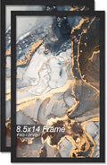 Fxojyvo 8.5x14 Picture Frame Set of 2 Black Engineered Wood Wall Hanging by Fxojyvo