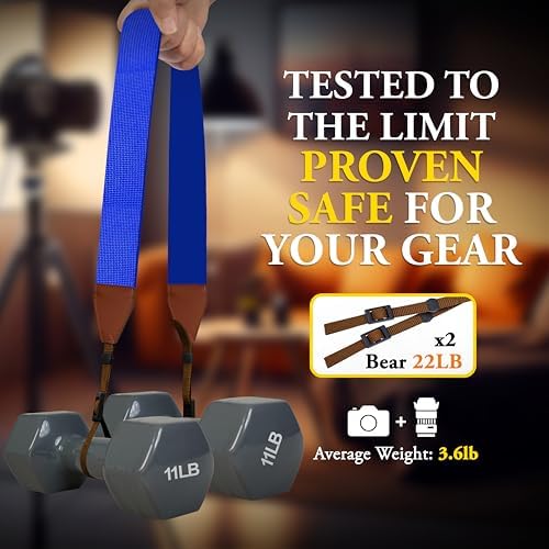 Art Tribute Camera Strap Personalized With Name - Shoulder, Crossbody & Neck Camera Strap for Photographers, Fits All Cameras, Canon Nikon Sony Fujifilm, Padded Strap W/Quick Release & Leather Ends - Image 5