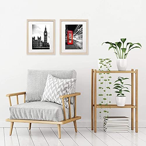 Americanflat 11x14 Picture Frame 2-Pack - Matted to 8x10 - Light Wood - Image 4