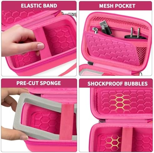 Comecase Digital Camera Case for Kodak PIXPRO FZ45 FZ55, Bright Pink - Image 4