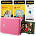 Kodak Step Instant Smartphone Photo Printer - 75 Sheets Bundle - Portable Mini Color Wireless Mobile Printer - Zink 2x3” Sticky-Back Photos - Bluetooth Compatible with Smart Devices - Fun App -Pink by Unknown