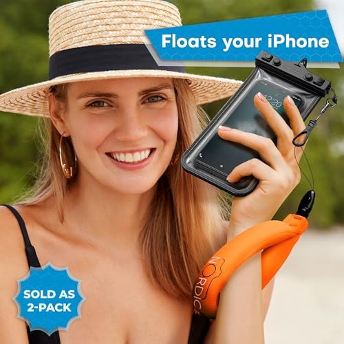 Nordic Flash Floating Wrist Strap (2-pack) for Phone & Action Camera - Compatible with GoPro Hero 13, Insta360 X4, DJI Action 5 Pro, OM System TG-7, Kodak PixPro WPZ2 & iPhone - Green & Orange - Image 2
