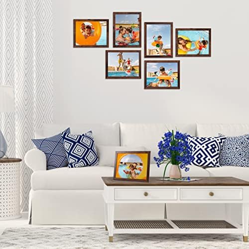 Giftgarden 8.5x11 Picture Frame Brown Set of 12, Multi Rustic Walnut Wood-Color 8.5 x 11 Frames Bulk for Award Certificate Document Diploma, Wall or Tabletop Display - Image 4