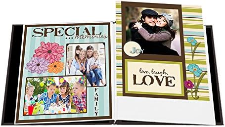 Pioneer MB-811CBFBLK 8 1/2 Inch by 11 Inch Postbound Fabric Frame Cover Memory Book, Deep Black - Image 2