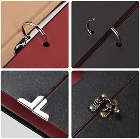 Firbon Scrapbook Album, DIY Photo Album with Black Pages Memory Book - Image 3