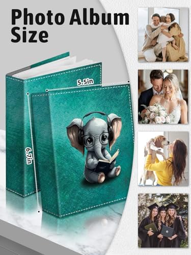 Photo Album 4x6, 56 Pockets Small Picture Book Cute Elephant - Image 6