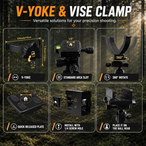 FUNHORUN Hunting Tripod, Rifle Shooting Tripod with Integrated Vise Clamp - Image 5