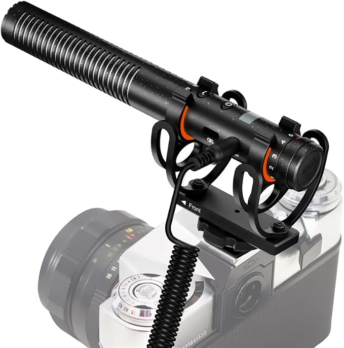 Advanced Super Cardioid Microphone for Sony FDR-AX100 (Stereo/Shotgun) with Dead Cat Wind Muff - Image 3