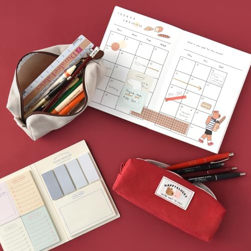 Monolike Happy and Lucky Block Pencil Case, Red - Pen Pouch, Portable Pencil Bag, Office Pouch case - Image 4