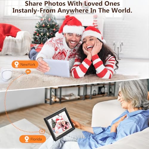 Smart Black Digital Picture Frame WiFi Send Photos from Your Phone - Image 6