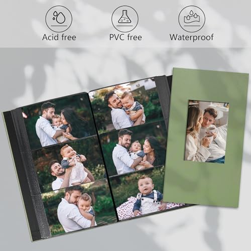 Photo Album 4x6 Pictures 300 Pockets Linen Cover White - Image 3