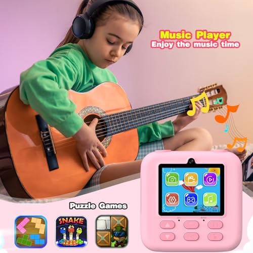 masterbee Kid Camera Instant Print Photo, Birthday Gifts for Girls and Boys, Kids Digital Camera Toys, 1080P HD Video, 3 4 5 6 7 8 9 10 11 12 Year Old Boy Gifts/Girl Gifts - Image 6