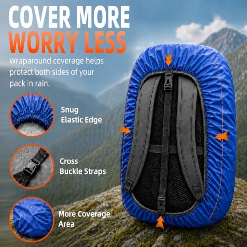 Frelaxy Waterproof Backpack Rain Cover, Pack Covers for Hiking, Travel - Image 4