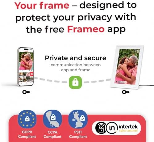 Frameo 10.1 Inch WiFi Digital Picture Frame Smart Electronic Photo Frame - Image 5