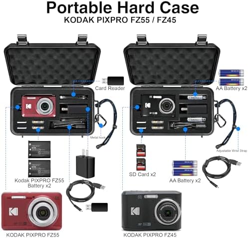 Lekufee Waterproof Hard Case for Kodak PIXPRO FZ55 / FZ45 Camera - Image 2