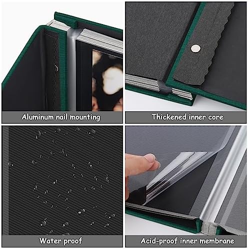 Zesthouse Photo Album Self Adhesive Pages, 60 Pages Magnetic Scrapbook Albums with Sticky Page, Photos Album Holds 8x10 & 5X7 & 4x6 & 6x8 & 3x5, Large Picture Book Ideal Gift for Family Wedding Baby - Image 5