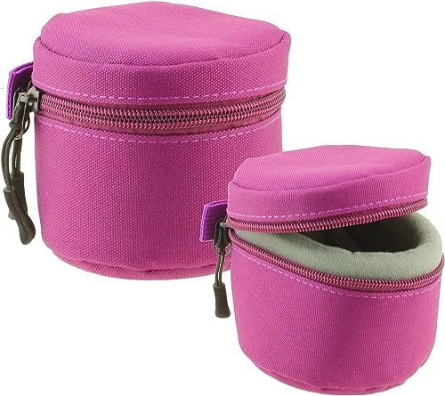 Navitech Purple Water Resistant Camera Lens Protective Case Pouch - Compatible With Venidice MK-3.5mm F2.8 Ultra Wide Angle Fisheye Lens by Navitech