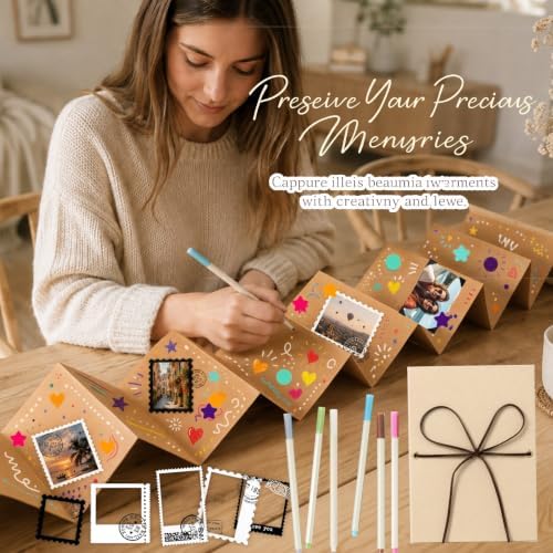 6 x 8 Inch Small Scrapbook Album with Brown Inner Pages - Image 7