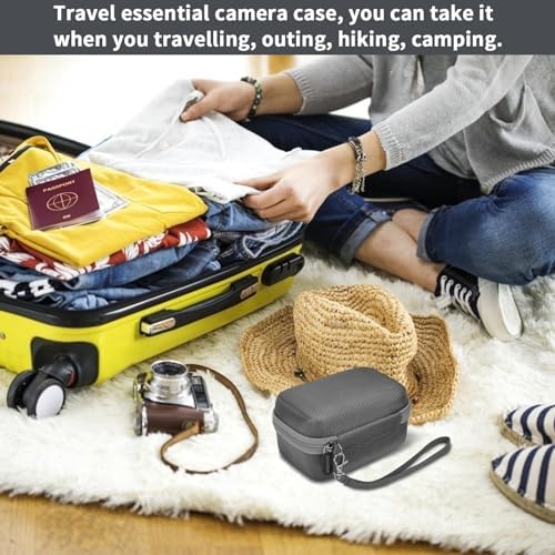 Digital Camera Case Compatible with TEBNGIHNM for Duluvulu for Oiadek for zheozeig for Zostuic for Toiauaha 4K Vlogging Camera. Storage Holder Bag for Canon PowerShot (Box Only)- Grey - Image 6