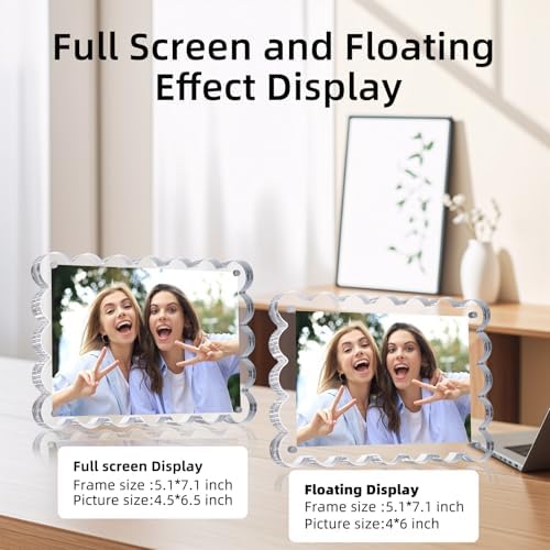 Chivalral 3 Pack 4x6 Acrylic Picture Frame, Double-Sided Tabletop Display - Image 3
