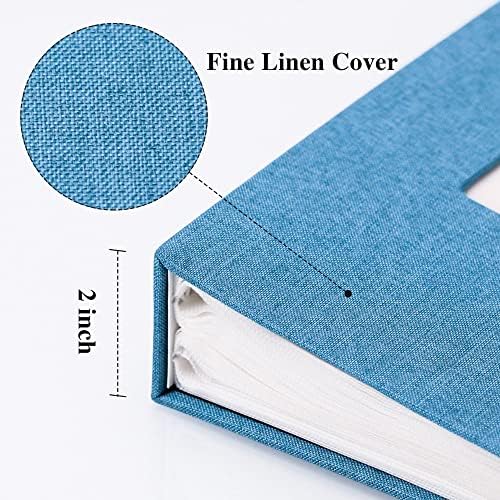 Vienrose 4x6 Photo Album,300 Pockets,Linen Cover with Window,Sky Blue - Image 4