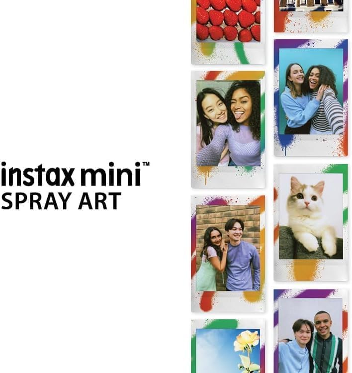 FUJIFILM Instax Mini Stone Gray Instant Film (20 Shots) + 4 AA Batteries + BluebirdSales Microfiber Cleaning Cloth – Creative Photography Bundle (Mini Stone Gray 20 Exposure) - Image 3