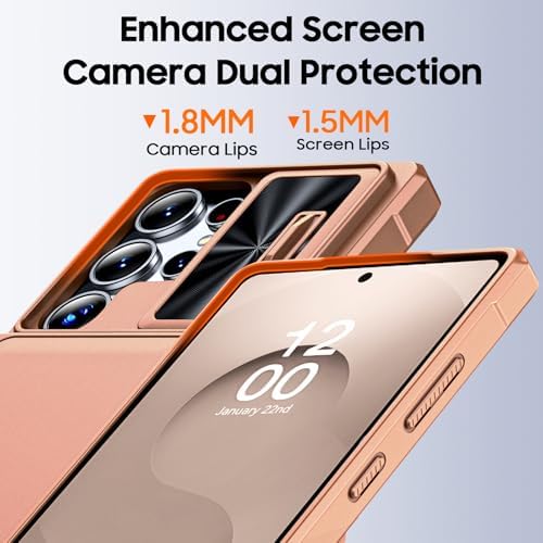 GooseBox for Samsung Galaxy S25 Ultra Case Wallet with RFID [Cards Holder][Camera Cover][Edge Raised] Full Body Shockproof Silicone Protective Phone Case for Galaxy S25 Ultra 6.9" 2025 (Desert Gold) - Image 6