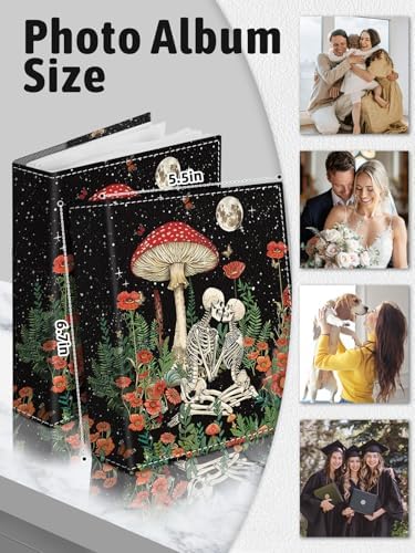 Photo Album 4x6, 56 Pockets Small Picture Book Skull Mushroom - Image 6