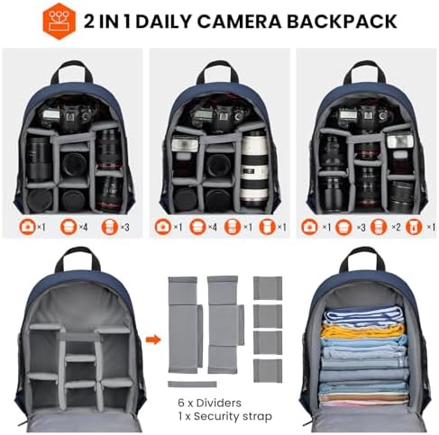 TARION Small Camera Backpack for Photographers Compact 12L Black TB-S - Image 3