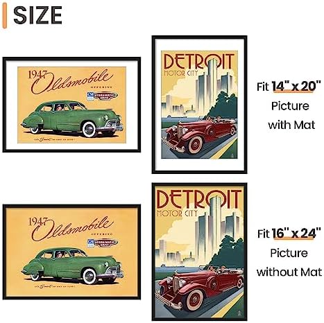 upsimples 16x24 Picture Frame, Gallery Wall Frames Set of 5, Black - Image 5