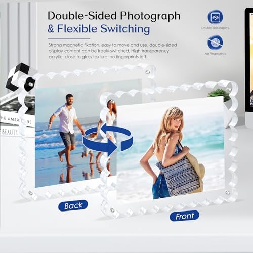 Acrylic Photo Frame - 2pack,15+15mm Thick Block 8×10 Inch - Image 2