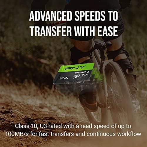 PNY 128GB Premier-X C10 U3 V30 A1 microSDXC Flash Memory Card 2-Pack, UHS-I - Image 3