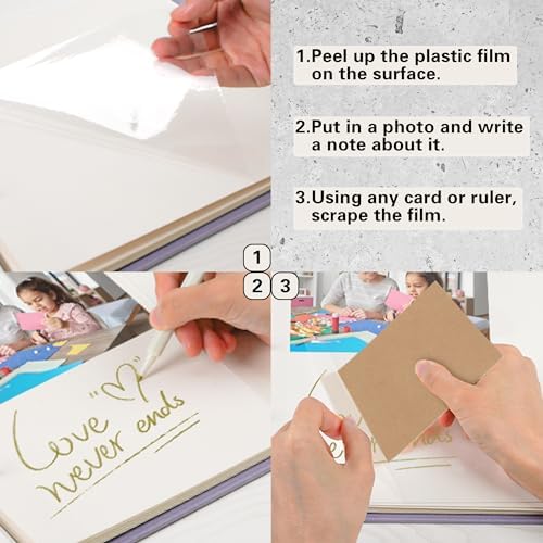 Vienrose Self Adhesive Photo Album Refill Pages 3 Ring Binder 120 Pages - Image 3