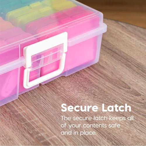 IRIS USA Photo Storage Box |Made in USA| 16 Cases - (2-Pack) - Clear/Multi - Image 4