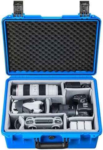 Lykus PVC1 Hard Case with Dividers for Cameras,Lenses,DJI Mavic/Air/Mini by Lykus