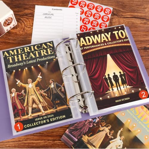 HAUTOCO Show-Bill Binder with 36 Sleeves for 8.5" x 5.5" Broadway Programs - Image 5