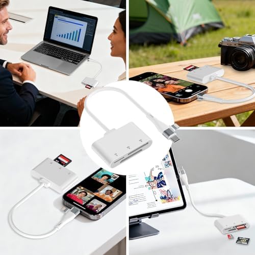 XD Card Reader for iPhone 17 16 15 14, 3-in-1 USB-C & Lightning SD Card Adapter for Olympus xD Picture Card, Micro SD Reader for MacBook, iPad, Android, Old Camera Photo Transfer - Image 7