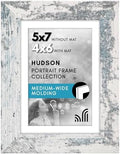 Americanflat 5x7 Picture Frame - Matted to 4x6 - Distressed White by Americanflat