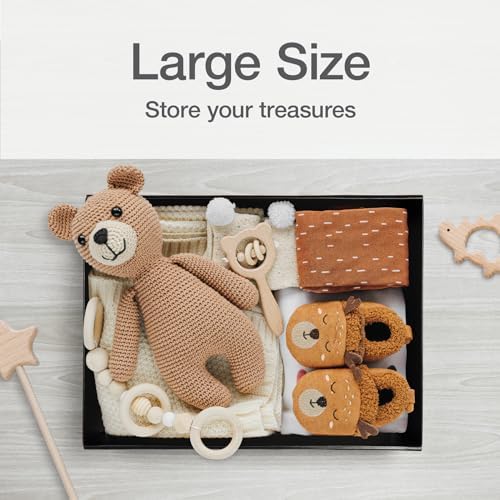 Oxford Keepsake Box, Protective Storage Box, Home and Office Organizer, Photo Storage_Box, Souvenir Organizer, Large, 16" x 12" x 4 1/4" (41787) (Pack of 6) - Image 6
