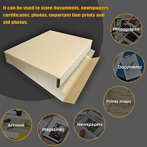 Golden State Art, Archival Drop Front Storage Box, Tan-17.75x22.75x3 Inch - Image 6