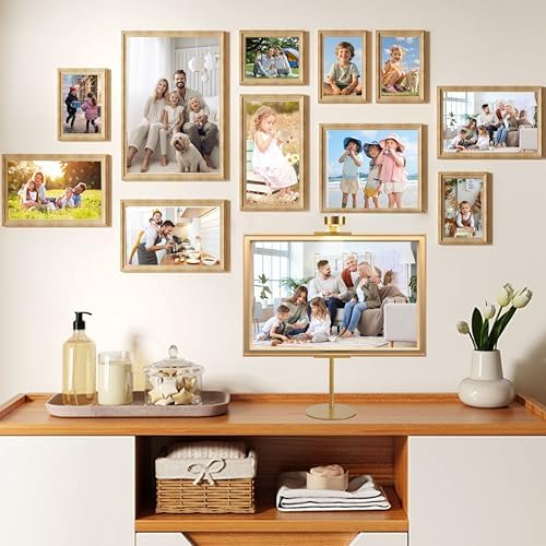 Adjustable Desktop Photo Frame Stand with Magnetic Wall Painting Light, Holds Picture Frames up to 30 Inch,with Rechargeable Battery,Metal Vertical Stand with 3 Color Temperature & 13RGB Poster Lights, for Displaying Picture Frames, Artworks (2 Packs, ... - Image 5