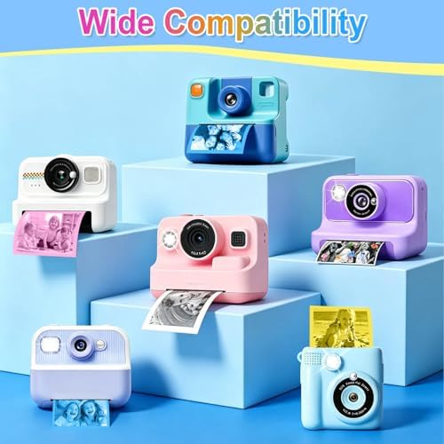 18 Rolls Kids Camera Paper Roll Refill Compatible with Most Instant Print Cameras for Kids BPA Free （2.24"x0.98" ） - Image 3